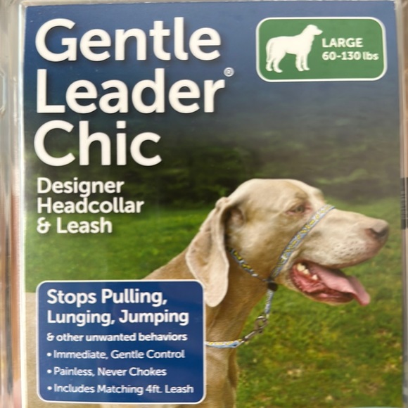 Gentle Leader Chic, BONES design head collar and leash Large. BRAND NEW. - Picture 5 of 8